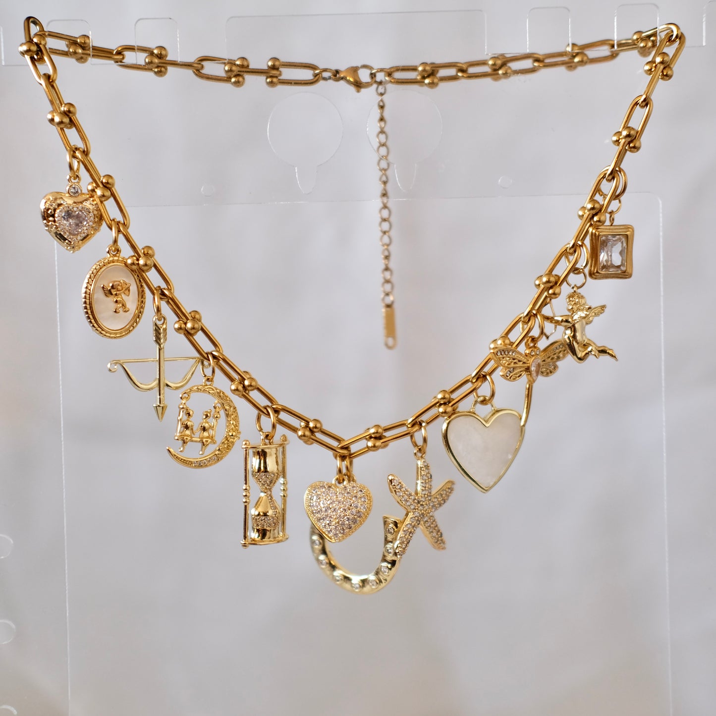 PRE-MADE Timeless Talisman Necklace – Horseshoe, Hourglass & Star