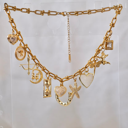 PRE-MADE Timeless Talisman Necklace – Horseshoe, Hourglass & Star